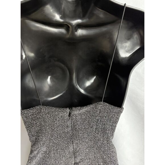 Forever 21 Little Black Dress Silver Sparkly Party Cocktail S NYE Date Night - Picture 7 of 9